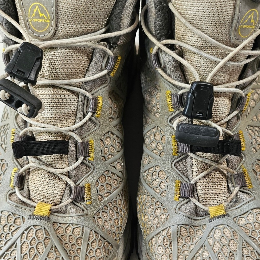 La Sportiva Synthesis Mid GTX Womens Hiking Trail Boots Gray Yellow Gore-Tex 7.5 - Picture 7 of 16
